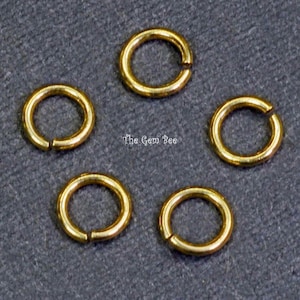 4 MM 22 Gauge 750 Gelbgold Offene Biegeringe Menge (1) oder (5) oder (10)