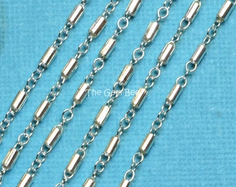 Sterling Silver Bulk Fancy Chain 1.8mmx5.2mm Link Quantity: 1 foot or 5 Feet or 10 Feet