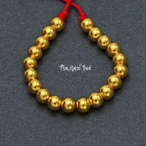 3mm 18k Solid Gold Handmade Smooth Plain Round Sphere Spacers Beads