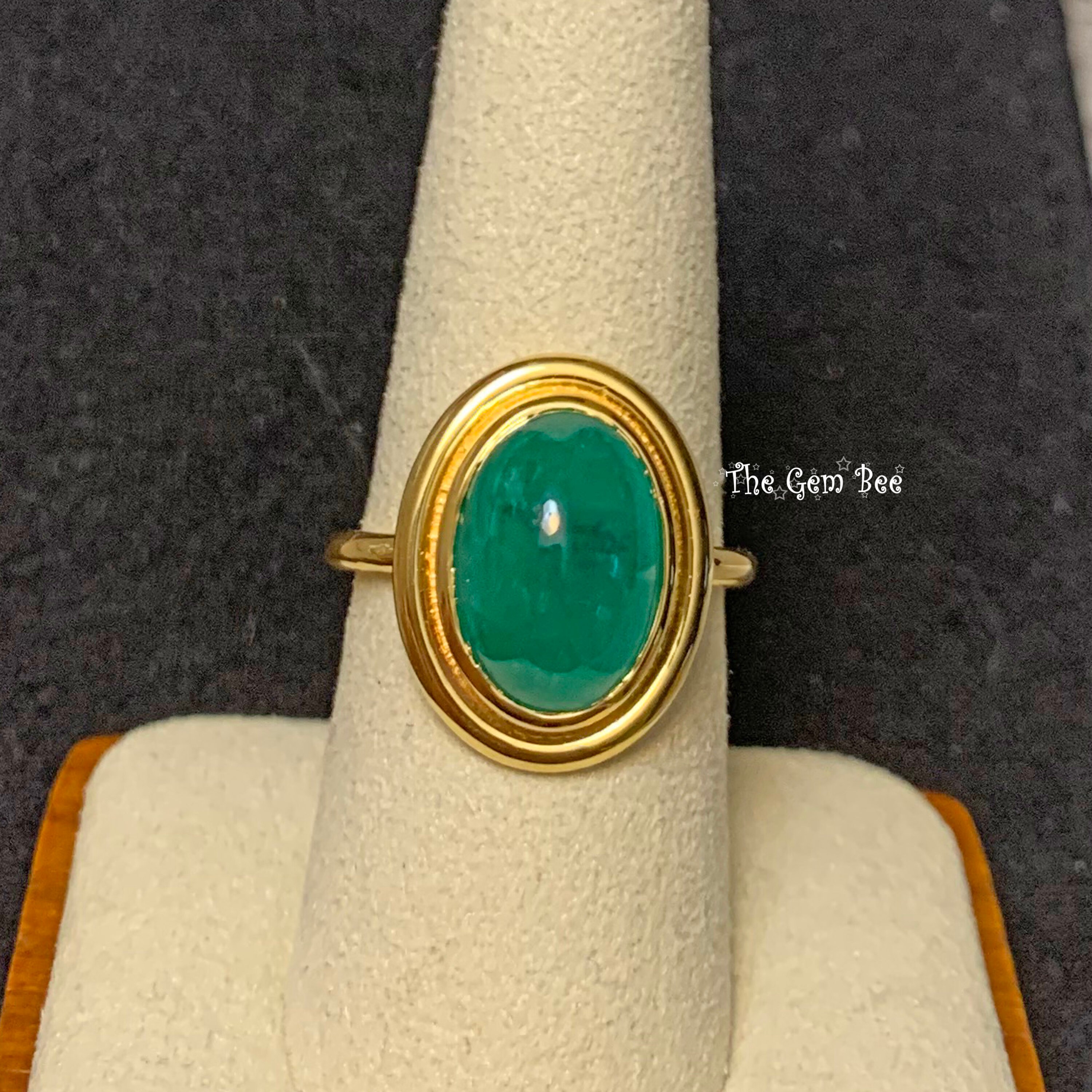 ゴールドリング エメラルドストーン付き 6g ゴールドリング エメラルドストーン付き 6g 希少！K18ゴールド