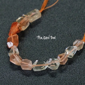 Schiller Oregon Sunstone Faceted Free-form Nuggets Beads 3 inch