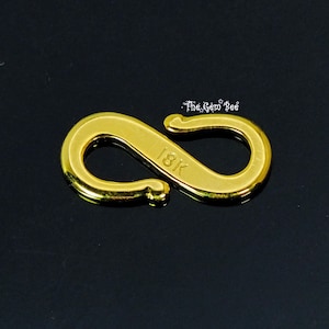 7mm x 15mm 18k Solid Gold Schwere kräftige S-Haken-Verschluss zu finden