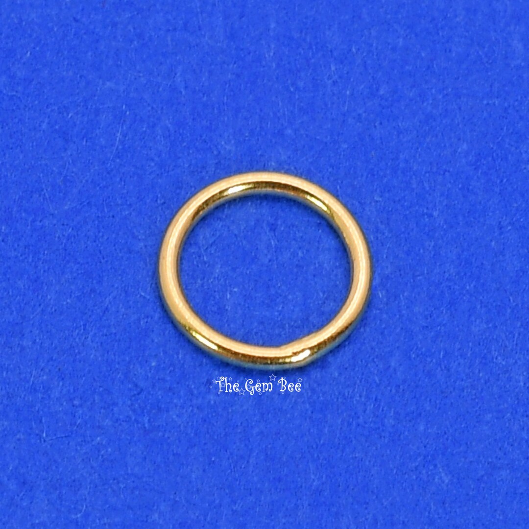 6MM 20 Gauge 18K Solid Yellow Gold Large Round CLOSED Jump Ring Finding ...