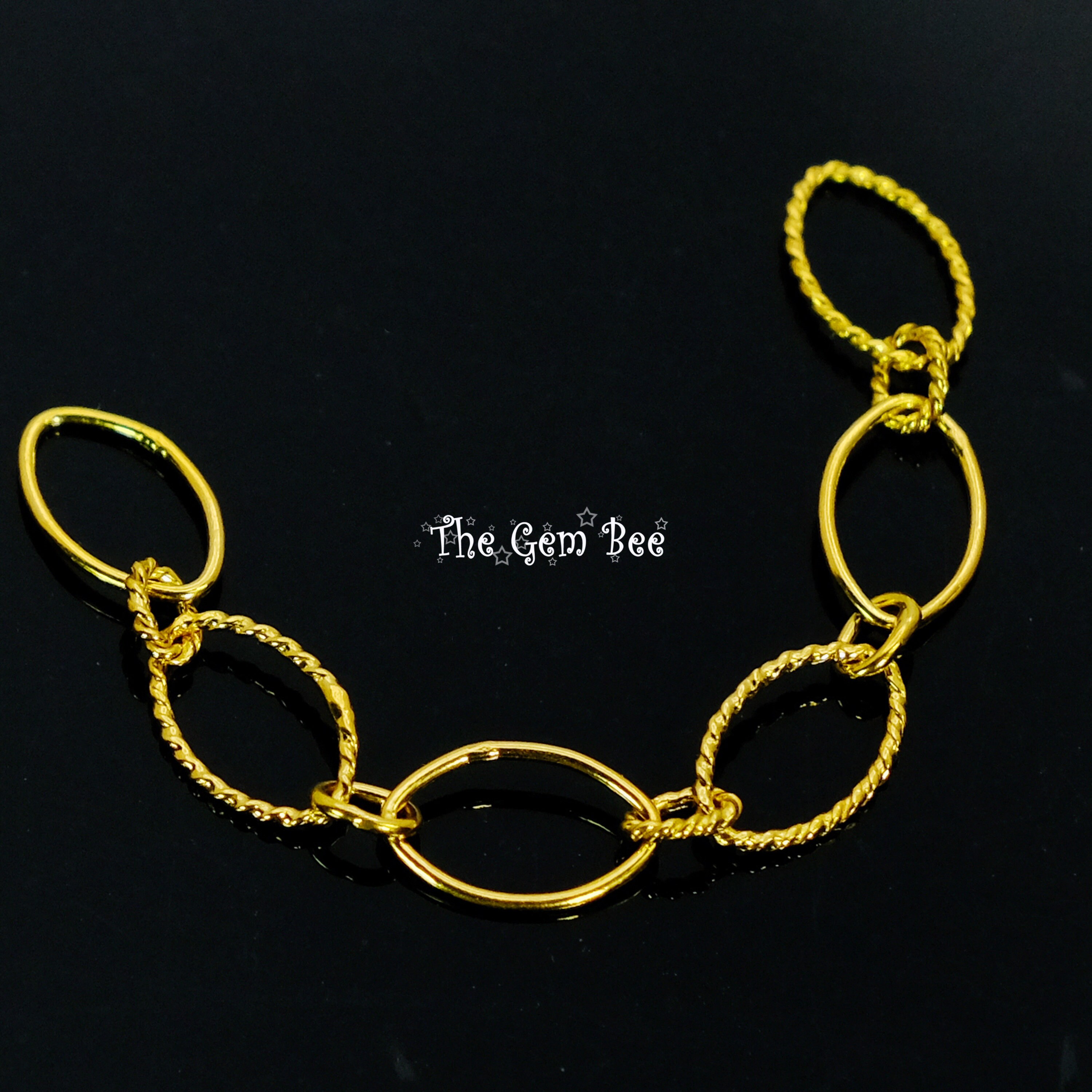 4.5mmx7.5mm 18k Solid Yellow Gold Chain 