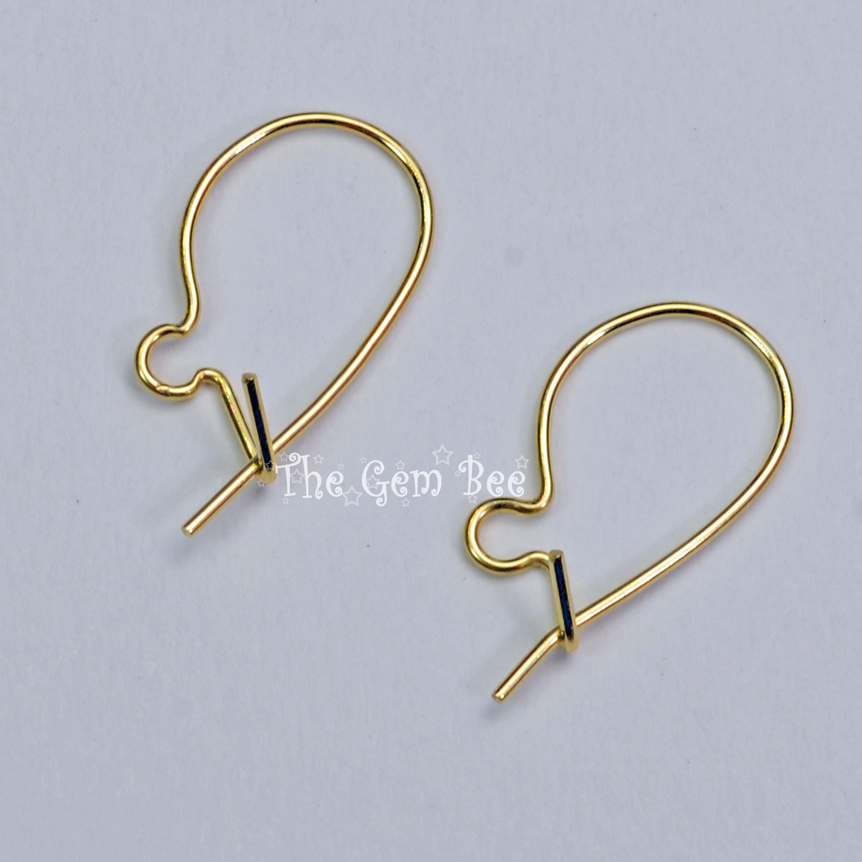 Earring Hooks / French Hook / Earwires / Dangle Earring (Gold / 20 pcs –  Iron Supersponge