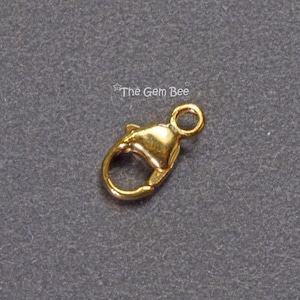 4.5MMx7.8mm 18k Solid Yellow Gold Lobster Clasp With Closed Loop