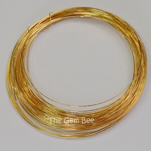 26 gauge 14k Solid gold Half Hard Round Wire By The FOOT Quantity: (1 Foot) or (5 Feet)