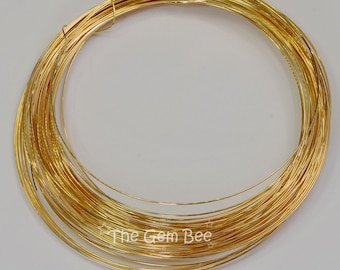 26 gauge 14k Solid gold Half Hard Round Wire By The FOOT Quantity: (1 Foot) or (5 Feet)