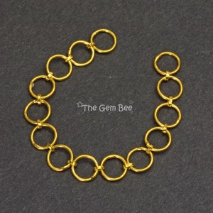 5.5mm 18k Solid Yellow Gold 20 Gauge Thick Round Cable Chain Extender 3 INCH Length