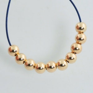 2MM 18k Solid Gold Smooth Round Bead Ball Spacer (10)