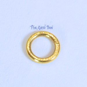 5.5MM 19 Gauge 18K Solid Yellow Gold Round CLOSED Jump Ring Finding Quantity: (1 piece) or (5 pieces)