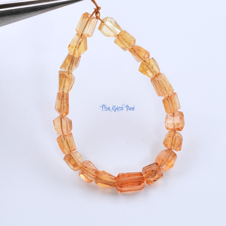 Finest Natural Imperial Topaz Faceted Freeform Nuggets Beads 4.8 inch Strand image 2