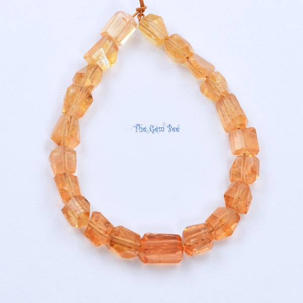 Finest Natural Imperial Topaz Faceted Freeform Nuggets Beads 4.8 inch Strand