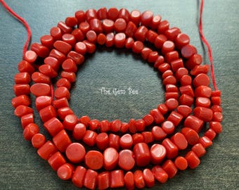 Perles de corail rouge d'herbe naturelle 6/8/10/12/14/16mm, taille au choix 15 pouces/brin, perles de bijoux à la mode pour la fabrication de bijoux (F00577)  36