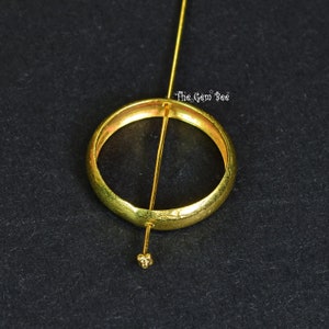 15.5mm18k Solid Yellow Gold Connector Circle Ring Finding With 2 punched holes