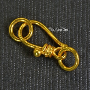 Fermoir crochet à l&#39;ancienne en or massif 18 carats de 7,2 x 13,5 mm