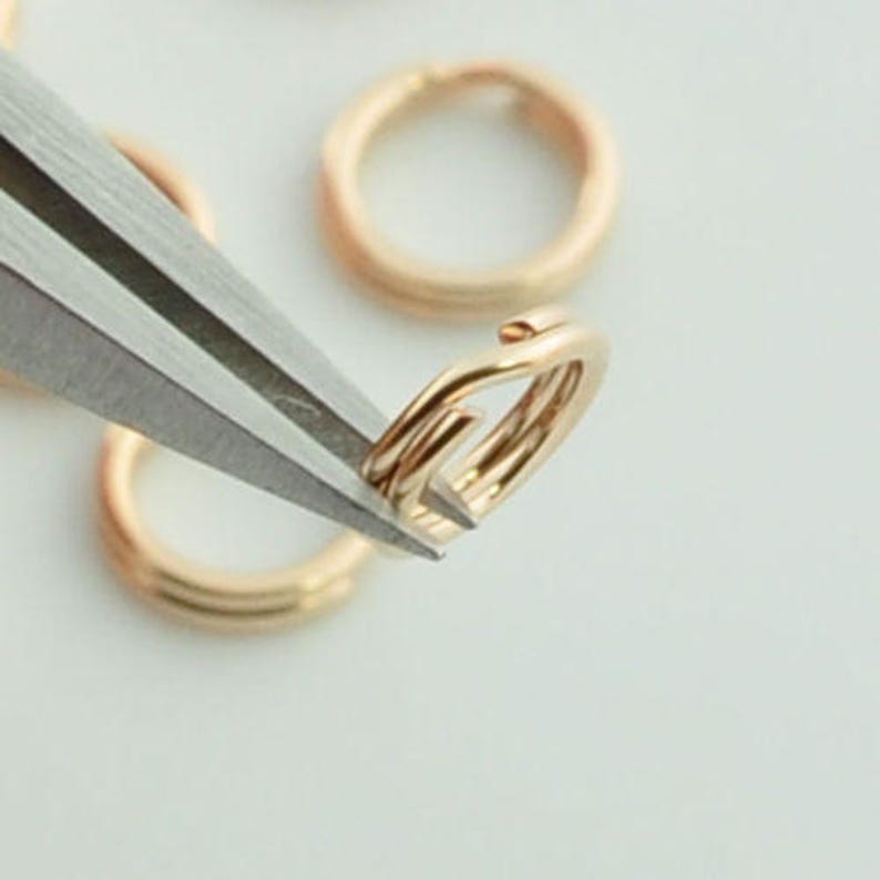 5MM 14K Solid Yellow Gold Key Rings Split Jump Ring Quantity Etsy