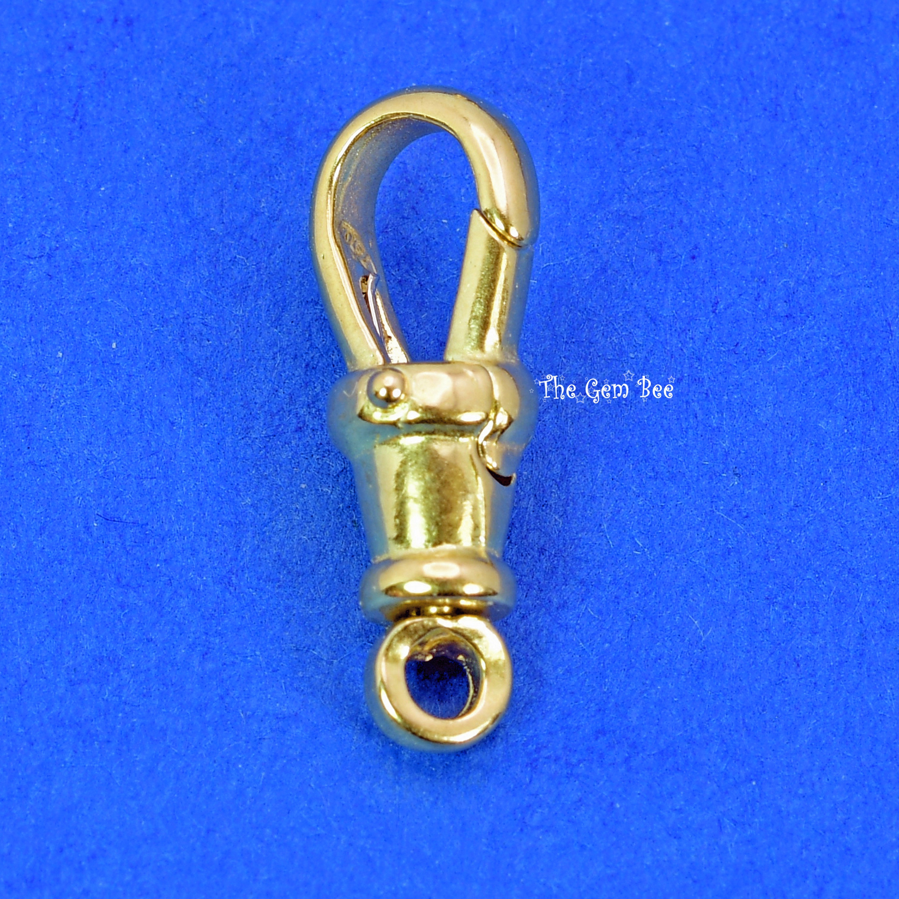 New 18k 750 Yellow Gold Lobster Clasp Jewelry Findings Chain Bracelet Lock  Italy