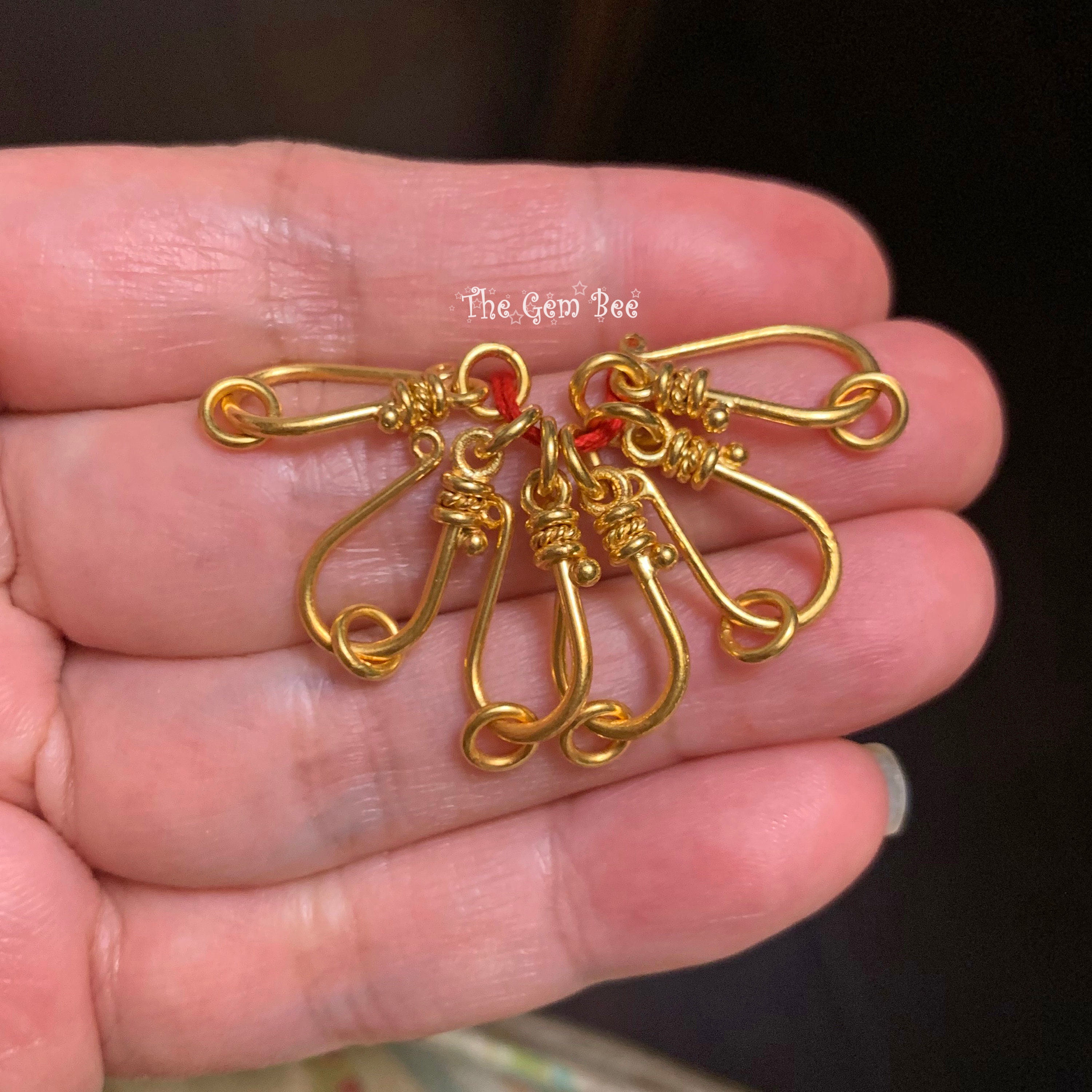 8.8mmx16.8mm 18k Solid Gold Old-fashioned Traditional Large Hefty