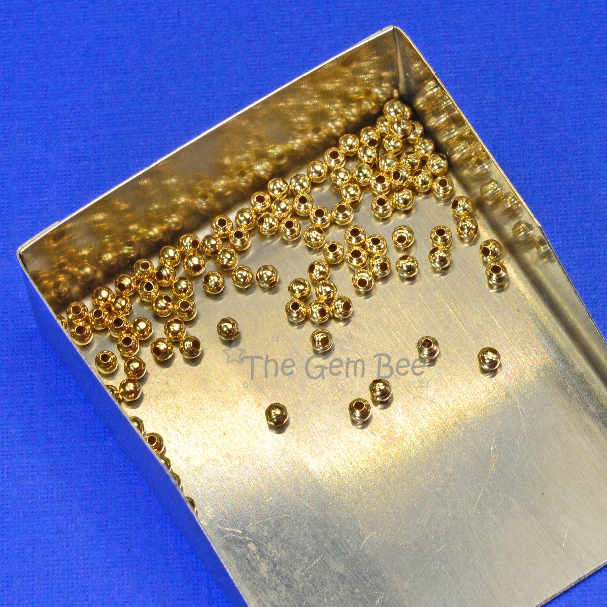 18k Gold Round Bead 2mm 2.2mm 3mm 4mm 5mm 6mm 7mm 8mm 10mm Light / Medium /  Heavy Weight Solid 18 Carat Gold Round Spacer Bead 