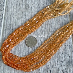 Finest Natural Imperial Topaz Faceted Freeform Nuggets Beads 4.8 inch Strand image 9