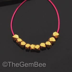 Cuentas de pepitas rústicas de oro amarillo macizo de 18 k de 2 mm (10)