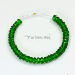 3.5mm Siberian Chrome Diopside Faceted Rondelle Bead 3" Strand