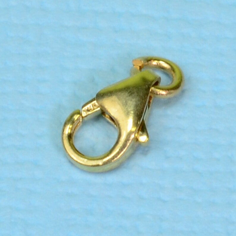 4.5mmx7.2mm 18k Solid Yellow Gold Lobster Clasp With Open Jump Etsy