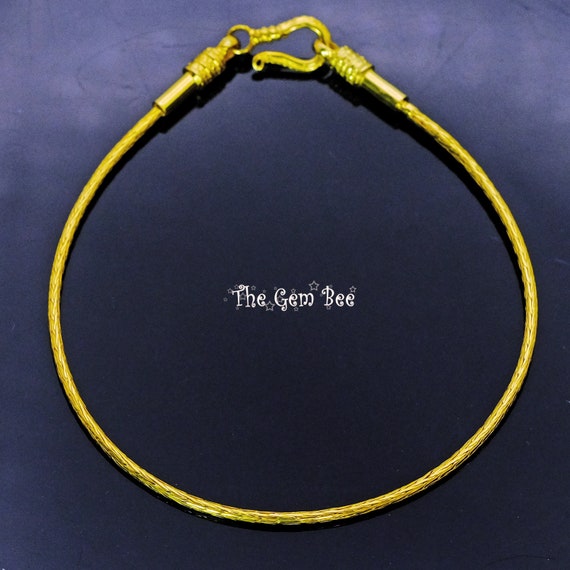 18k Solid Gold Handmade Fancy Woven Rope Bracelet With | Etsy