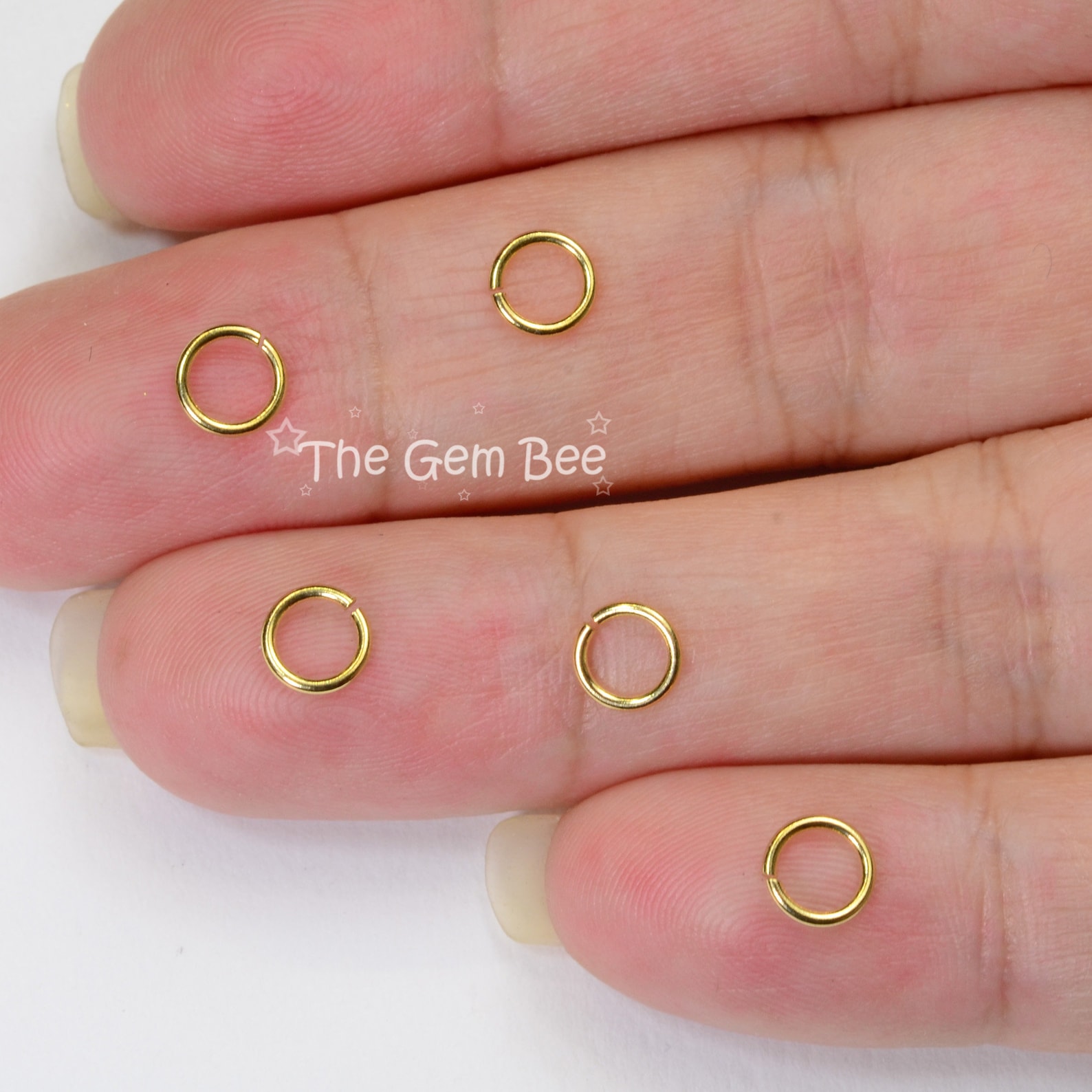 5MM 20 Gauge 18k Solid Yellow Gold Open Jump Rings 5 Etsy