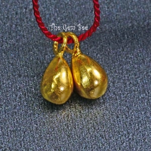 4mmx9.2mm 18k Solid Yellow Gold Teardrop Charm Finding Quantity: (2 pieces) or (10 pieces)