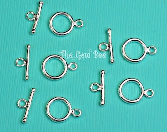 9mm 925 Sterling Silver Toggle Clasps (1) or (5)