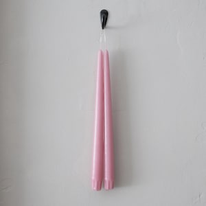 Pink Taper Candles (Pair) – Handcrafted Dripless Candles | 11 Hour Burn, Romantic Dinner Decor, Wedding Candles, Standard Taper Holder