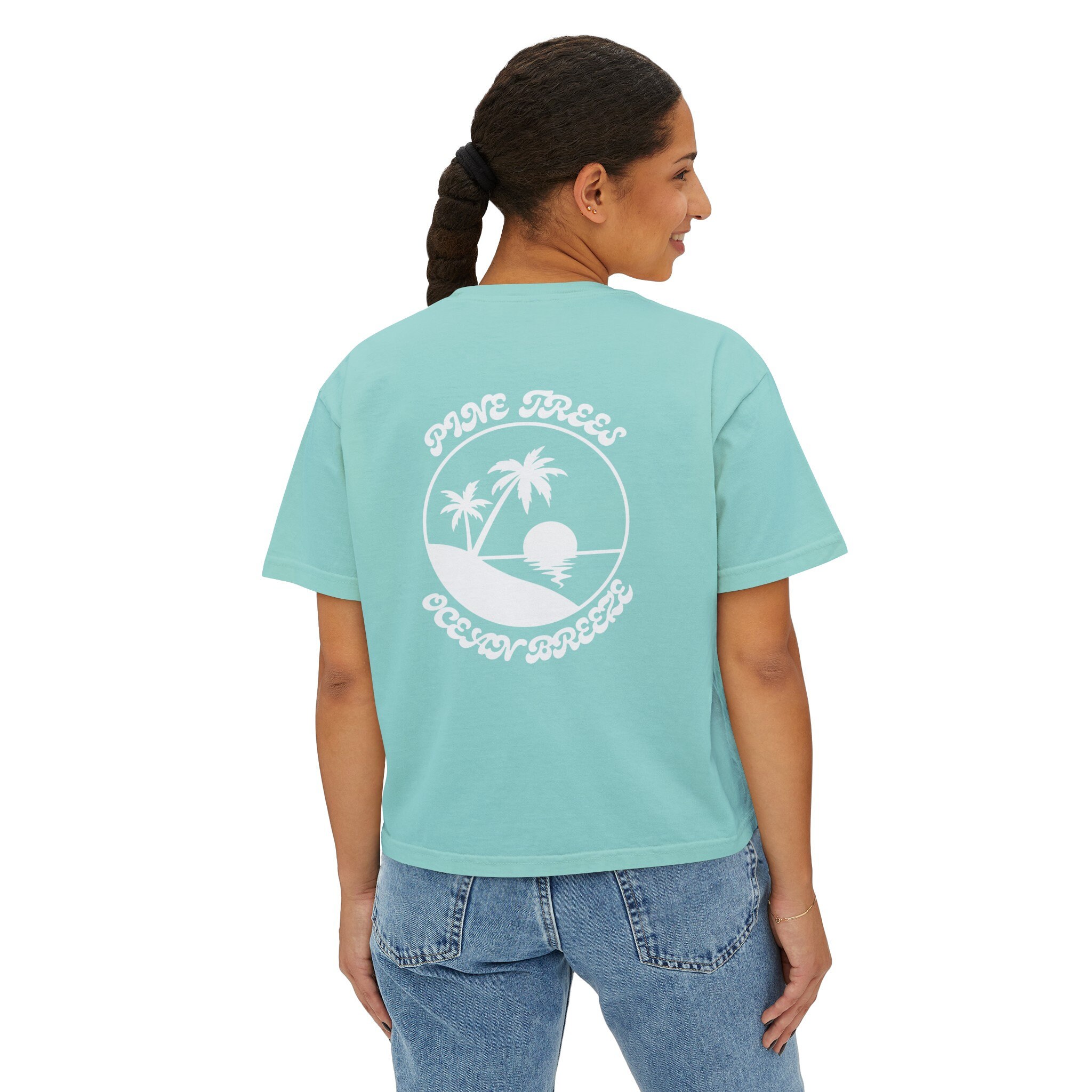 SS Breeze Shirt - Dark Ocean Leaves main image 1