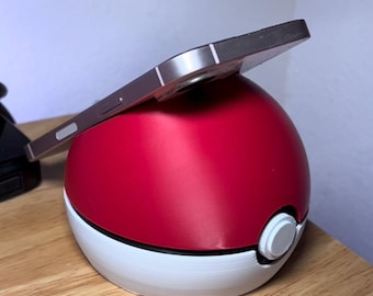 Pokeball MagSafe Charger Stand: Apple iPhone & AirPods