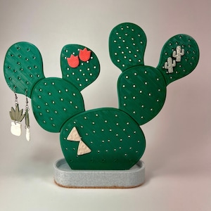 Portaorecchini a forma di cactus – Organizzatore per 60 paia di gioielli, decorazione del deserto