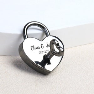 Personalised Love Padlock, Two Hearts Locked Together Forever, Heart Lock, Custom Lock Gift, Wedding Gfits, Anniversary gift for Boyfriend