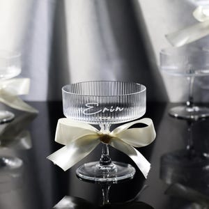 Personalized Engraved Champagne Glass | Wedding Glasses Bridesmaid Gift | Party Glasses Custom Engraving Champagne Glass | Bridal GIft