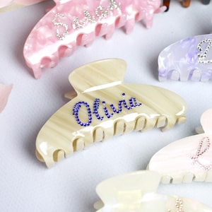 Personalized Name Hair Claw，Hair Clips,Bling Hair Accessories,Hair Clips,Minimalist Hair Claw,Hair Clip for Thick Hair,Bridesmaid gift
