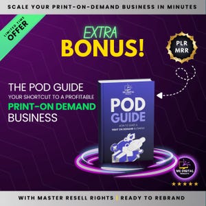 Extra bonus: The POD Guide – your shortcut to a profitable print-on-demand business. Learn how to start your POD business with easy steps and avoid common mistakes while building a standout brand.