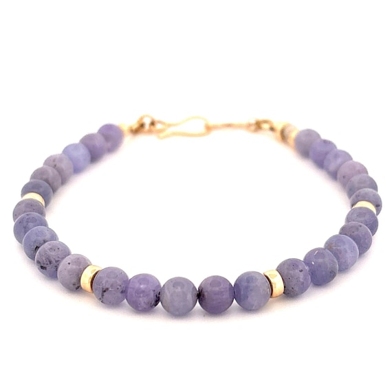 Sapphire & Rough Diamond – 14K Gold Filled with Hook Clasp | Bracelet | Handmade and Elegant