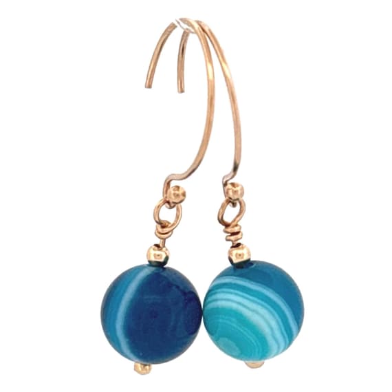 Sardonyx with 14K Gold Filled Earrings – Handmade & Elegant