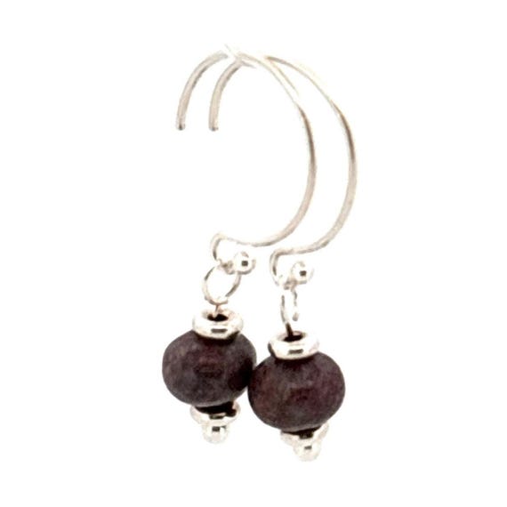 Ruby in Kyanite Earrings with Sterling Silver – Handmade & Elegant