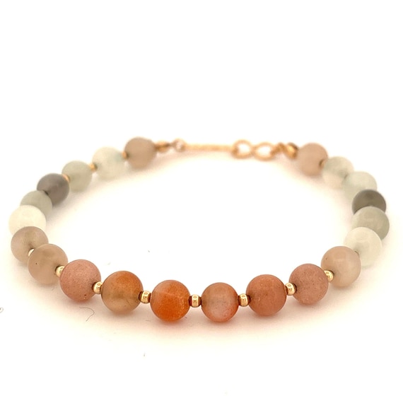 Moonstone Bracelet with 14K Gold Filled – Handmade & Elegant