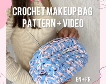 Pdf | Gehaakte tas/schoonheidstasje/clutch tutorial | patroon en gedetailleerde video voor beginners eenvoudig en snel | HEEMST
