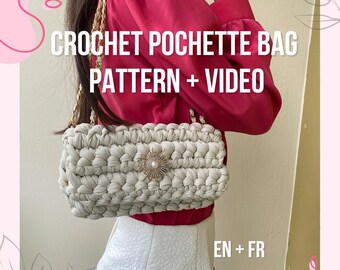 PDF | Tutoriel sac à l’épaule / pochette / clutch au crochet | patron et vidéo détaillée pour les débutants facile et rapide | POCHETTE
