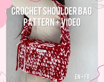 PDF | Tutoriel sac au crochet à l’épaule | patron et vidéo détaillée pour les débutants facile et rapide | MARRY
