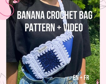 PDF | Handleiding voor het haken van een heuptasje van imitatieleer | patroon en gedetailleerde video voor beginners, makkelijk en snel | BANANA BAG