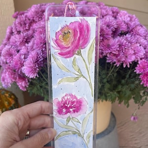 Floral Bookmark- Original Watercolor Art Bookmark || Book lover gift|| Reader Gift|| Gift for Her