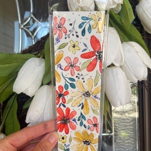 Floral Watercolor Bookmark: Original Hand-Painted Art
